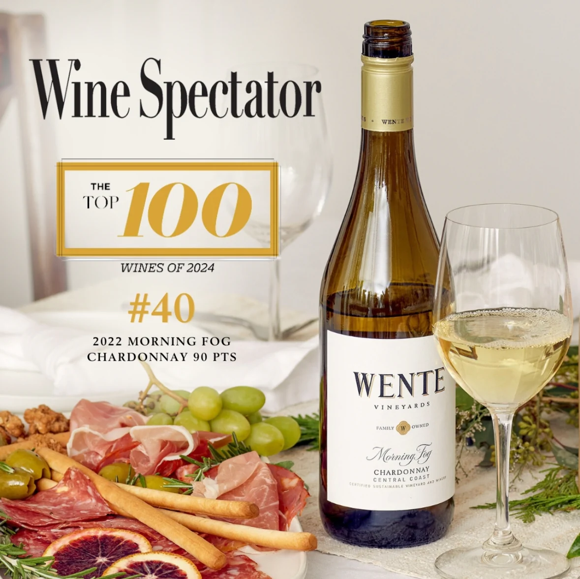 Wente, Morning Fog Chardonnay, Livermore Valley. USA 2022 - Image 2